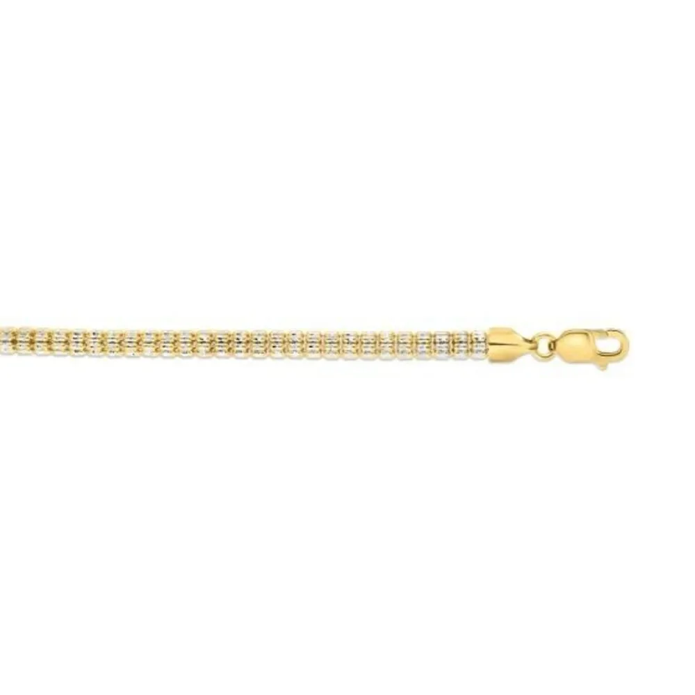 14K 4.25mm Fancy Ice 18 inch Chain